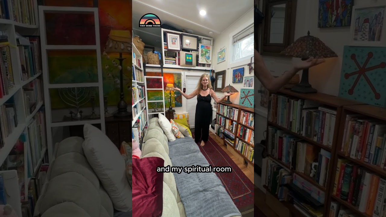 Huge Library in a TINY HOME
