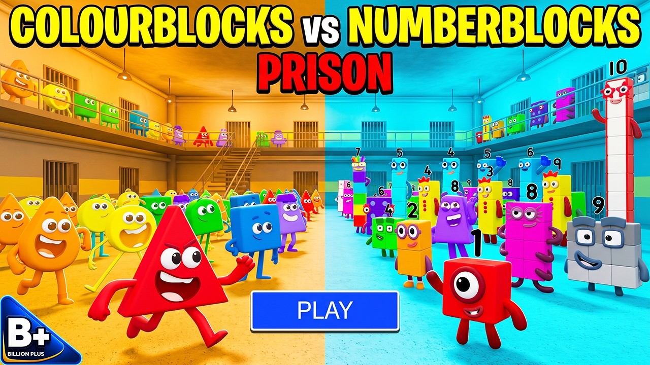 1000 COLOURBLOCKS vs 1000 NUMBERBLOCKS PRISON RUN Obby New Update - Roblox All Bosses All Characters