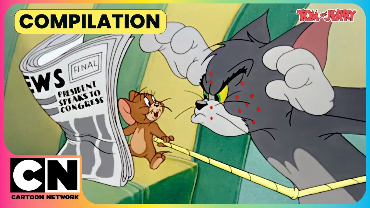 Jerry’s Prank Has Tom Seeing Red!🐭🎨| Tom and Jerry😺🐭| Funny Chases😂| Cat & Mouse Cartoon | @cnindia​