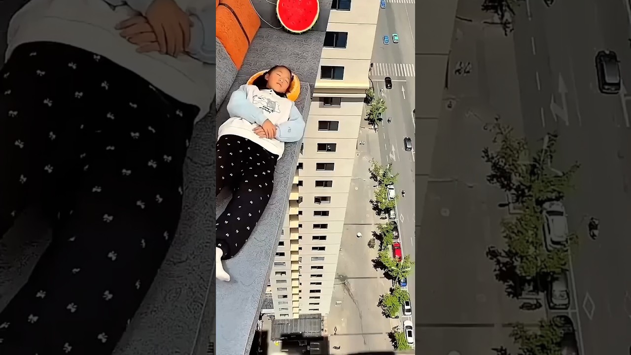 البنت دي كانت نايمة فوق عمارة كبيرة لكن الصدمة!😱💥