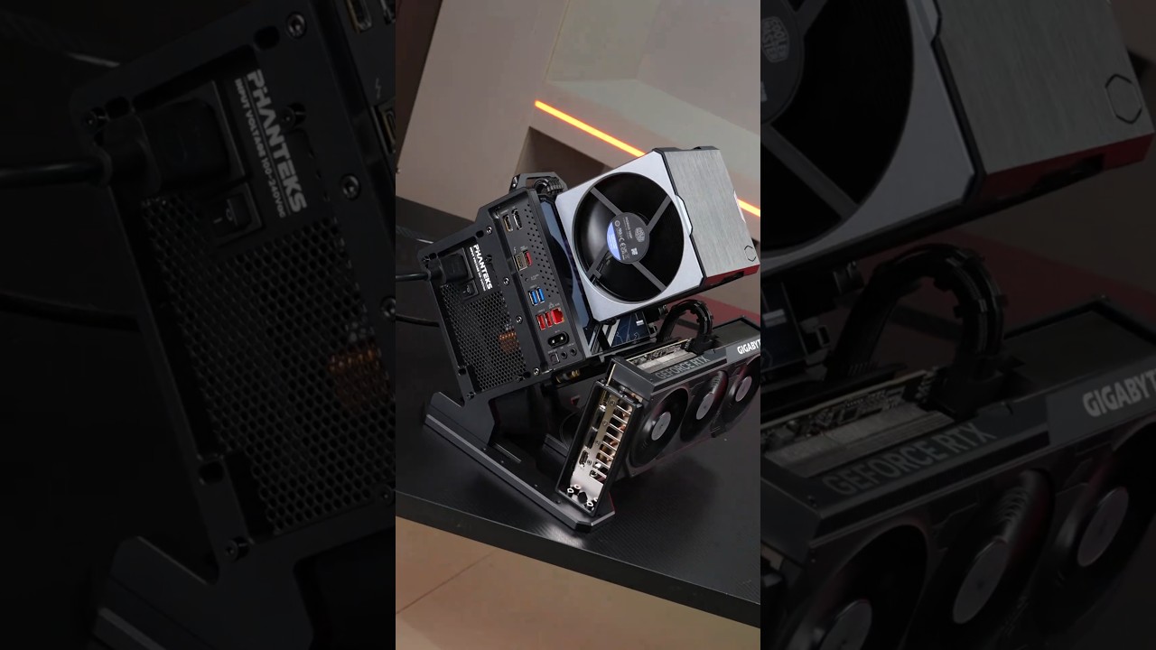 Have you ever seen a configuration as unusual as this?Full parts list in bio #pcbuild #pcgaming #rtx
