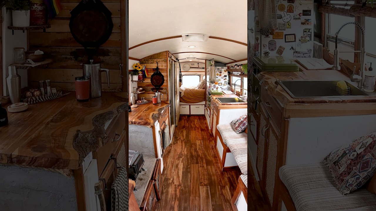 From Bus to Dream Tiny Home (Budget Build) #shorts