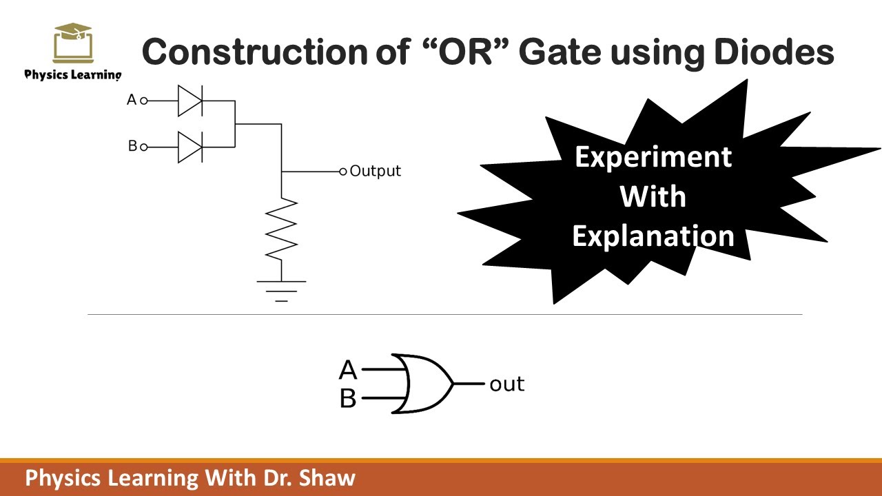 Construction of OR gate using diodes | Experiment and Explaination