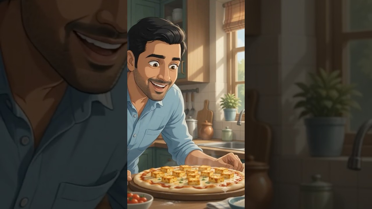 पति के लिए पत्नी ने बनाया देसी Paneer Pizza ❤️🍕 | Village Love Story | Pizza Recipe #shorts #viral