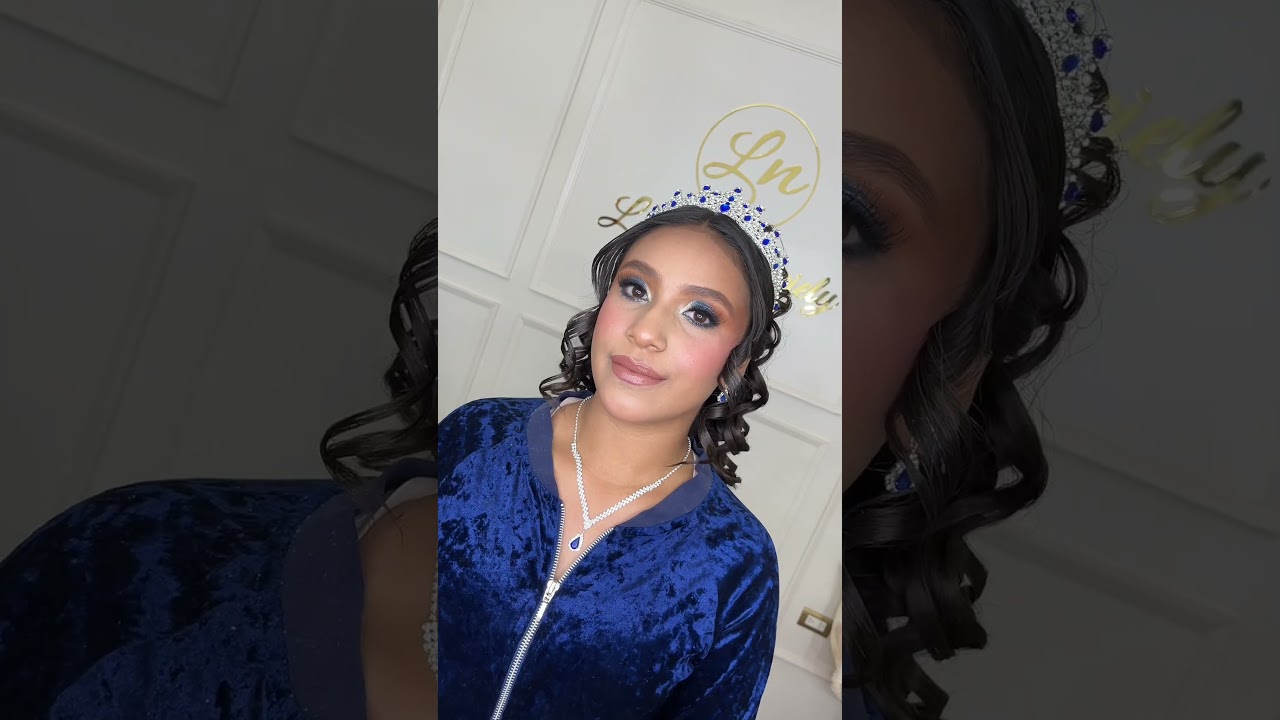 Luciendo hermosa en su día tan especial 👸🏻💙 #fy #makeup #lesslienaciely #maquillaje #parati