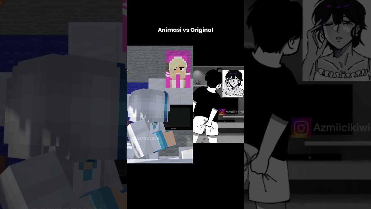 Animasi vs Original - TV TERNYATA #shorts #minecraft