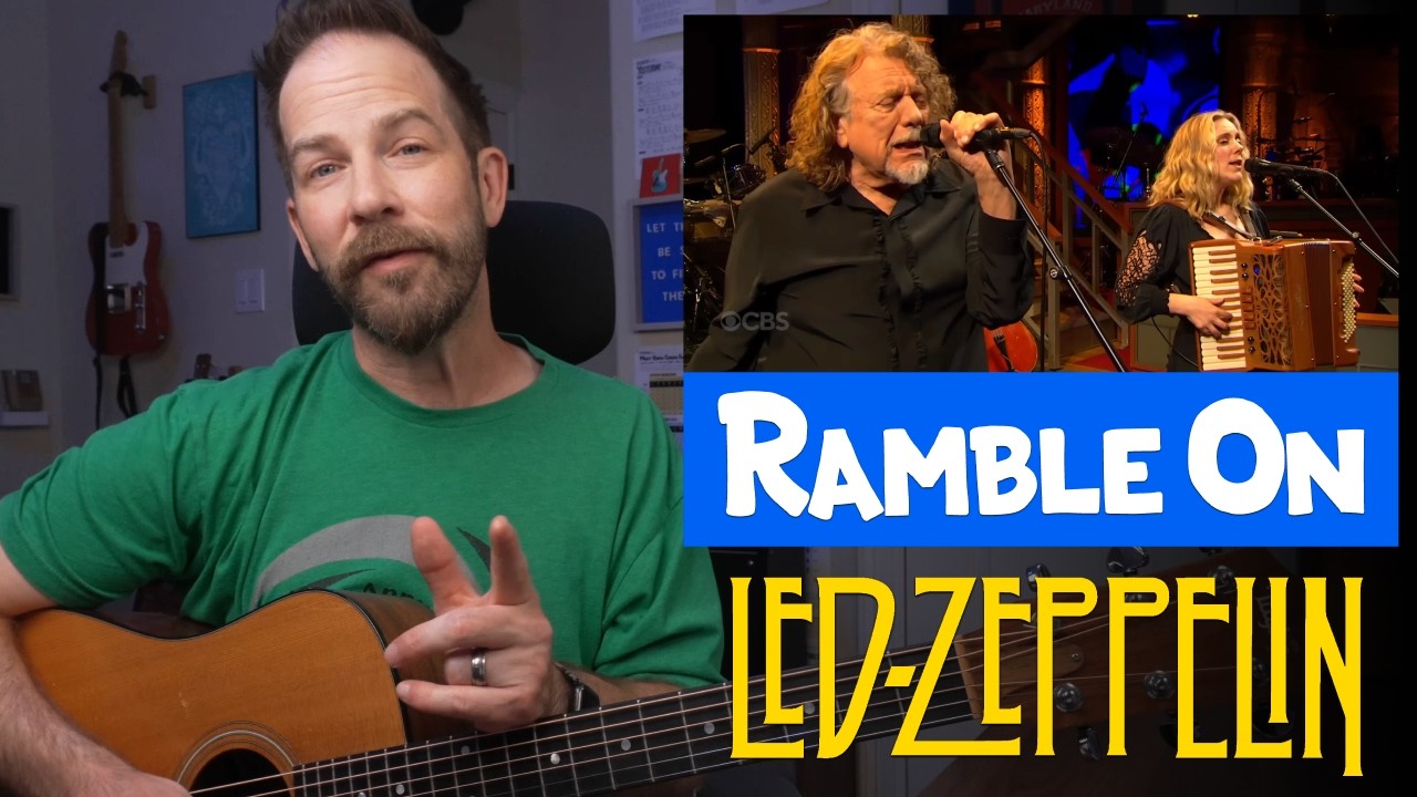 Led Zeppelin's "Ramble On" – Simplified! Strum-friendly Guitar Lesson.
