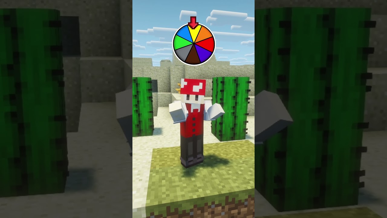 NIE MOGE DOTKNĄĆ WYLOSOWANYCH KOLORÓW w Minecraft!  #minecraft #minecraftshorts