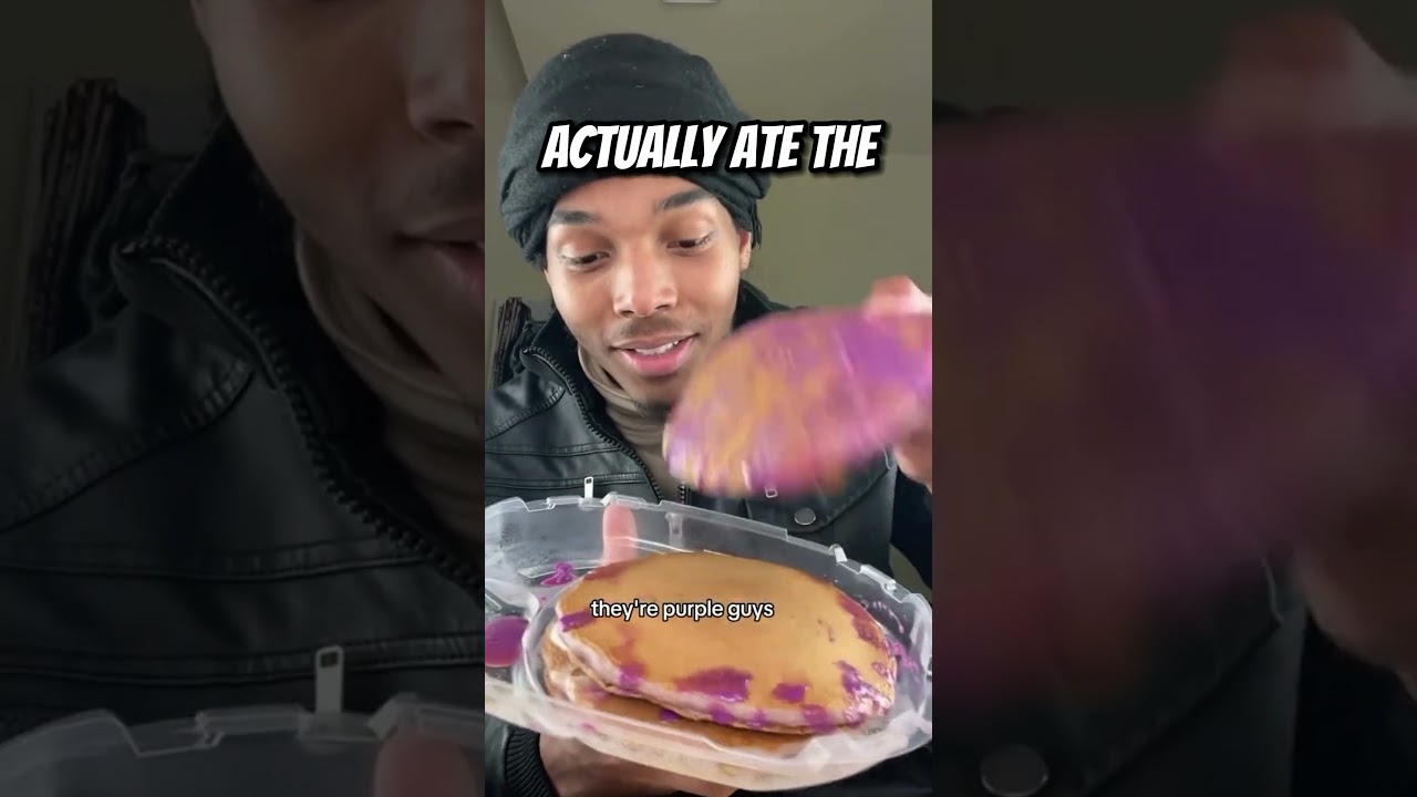 THIS GUY ATE THE MCDONALD'S GRIMACE SHAKE PANCAKES! #roblox #viral #storytime #shorts #satire #funny