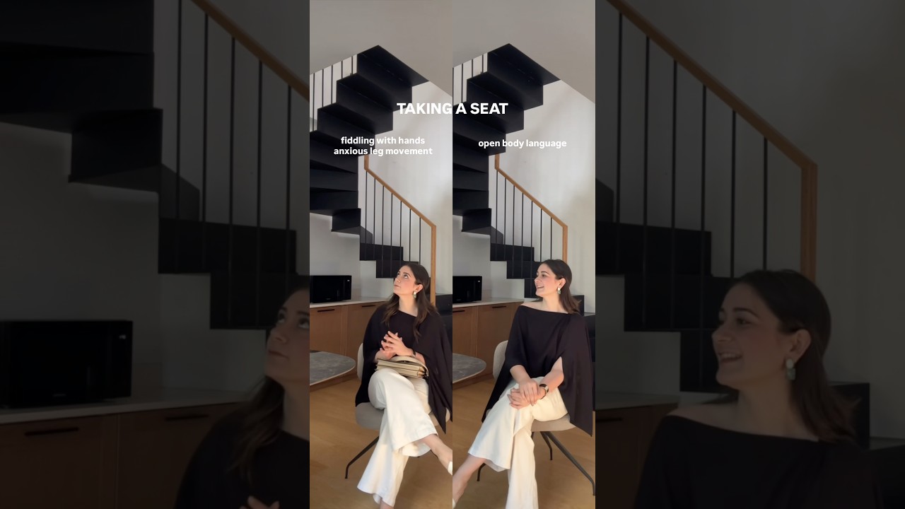 How to sit elegantly & confidently? Body language analysis 🤍