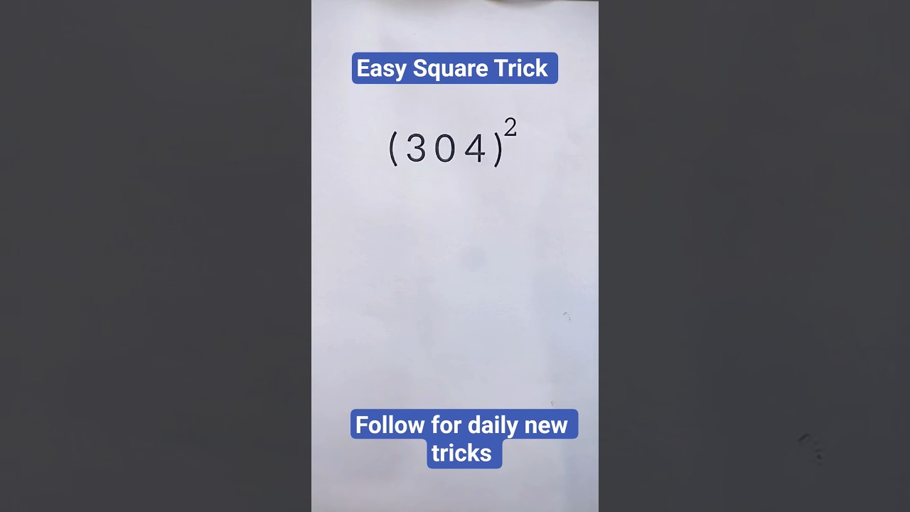 Square Trick #shortsfeed #trending #shorts #viral #viralvideo #maths #ytshorts #trendingshorts #reel