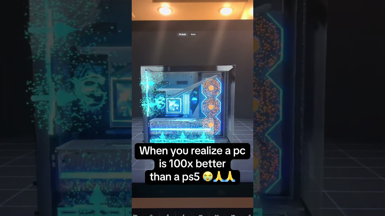 When you realize a pc is 100x better than a ps5 😭🙏🙏 #pcbuild #pcgaming #pcmasterrace #tech #setup