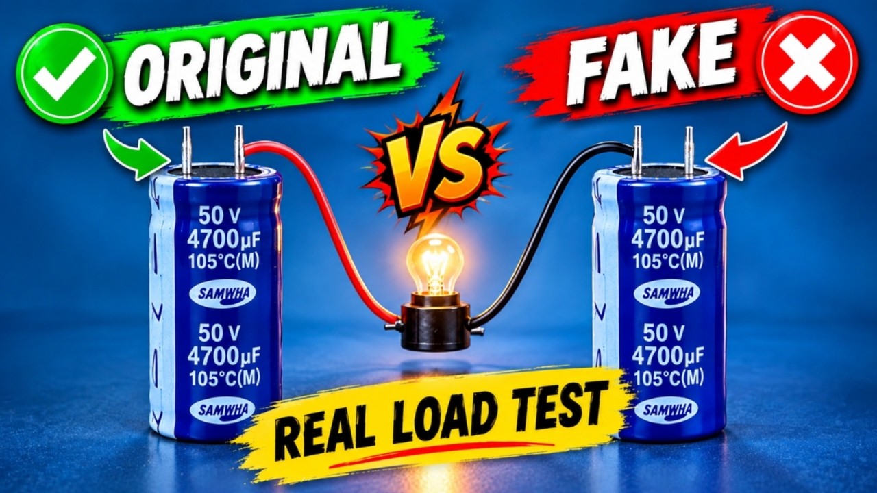 Fake Vs Orginal Capacitor // Real Load Test