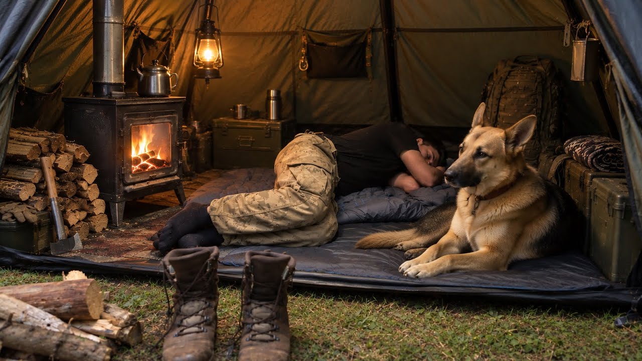 4 Days in the Wild with My Dog Bushcraft Camping