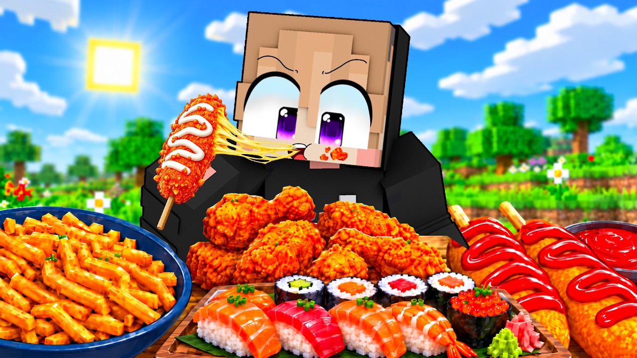 AKU MUKBANG SEMUA MAKANAN ASMR DI MINECRAFT!!