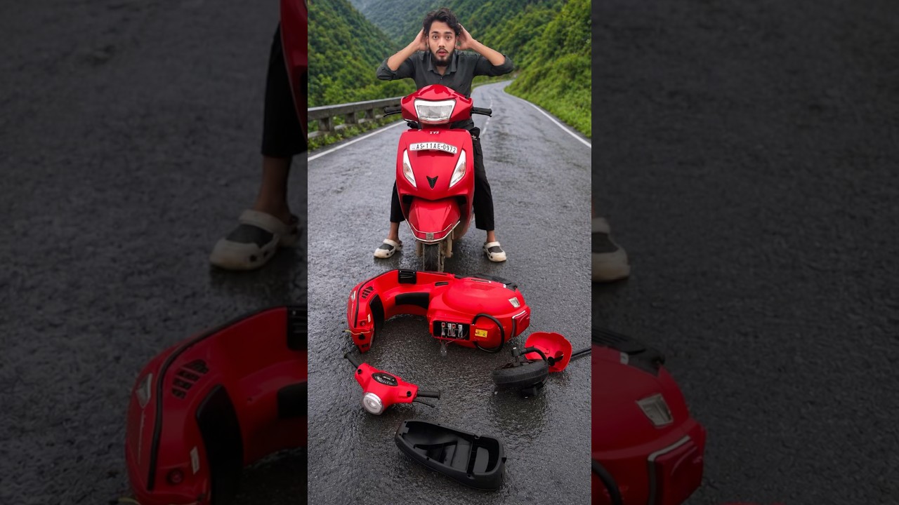 Amar Real Scooty Vs Mini Lal Vespa Scooter 😍