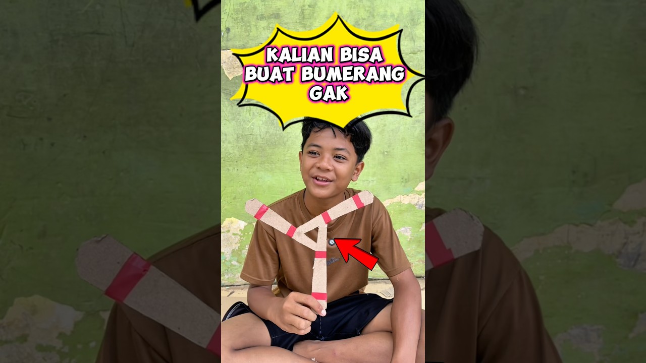 Kalian bisa buat boomerang gak ? #wakmi #boomerang #tutorial #videolucu #komedi #lucu
