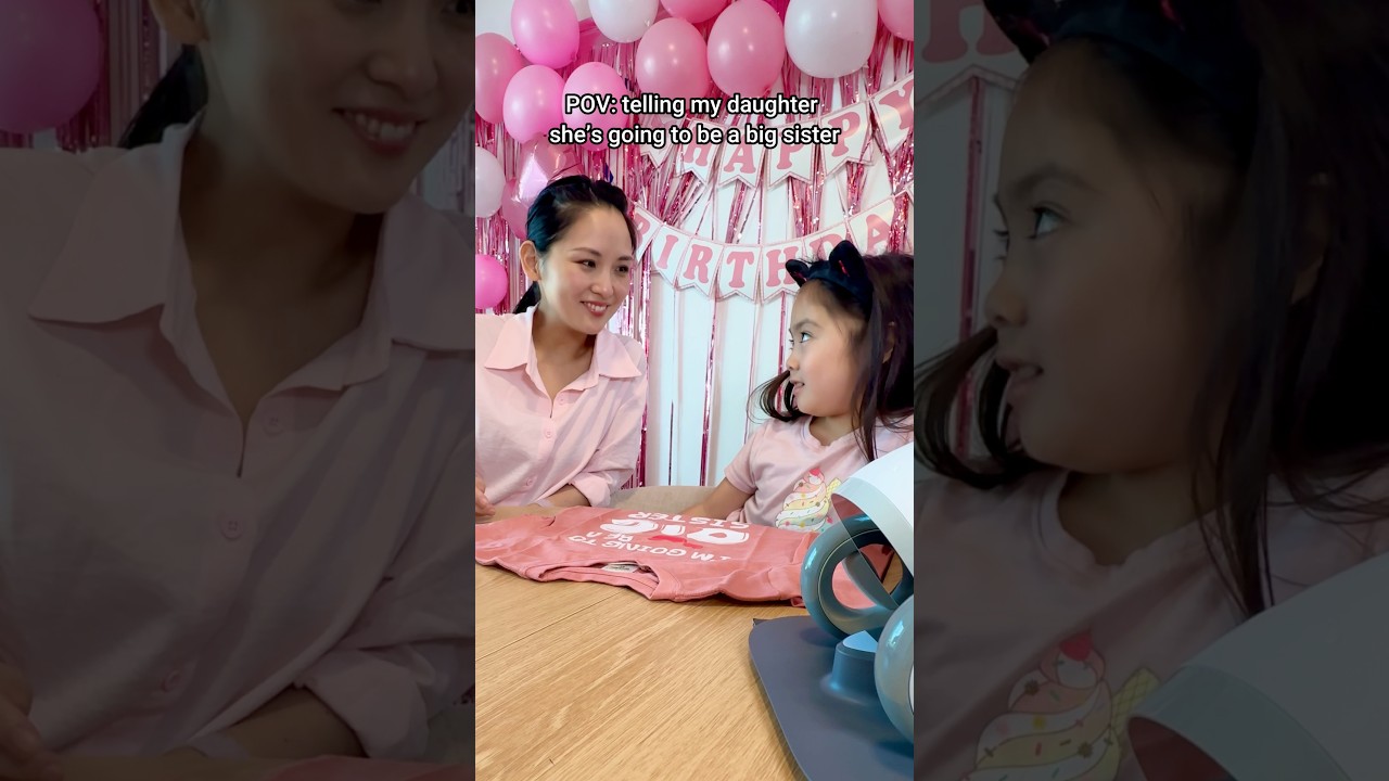 My daughter’s reaction to finding out she’s going to be a big sister