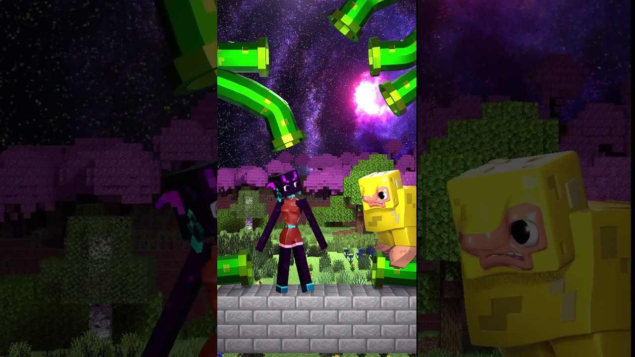🐑Alpha Sheep vs Enderwoman: Who is the Real Boss? #minecraft #enderman