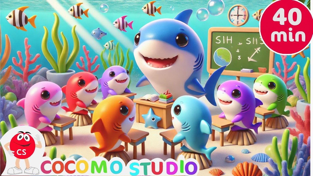 Baby Shark and Family Search for Hidden Treasure Under the Sea  | 40 Min Nursery Rhymes for Toddlers