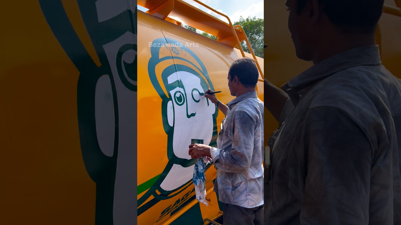 Insane Street Art Transformation on a Massive Truck 🤯 #shorts #art #viral