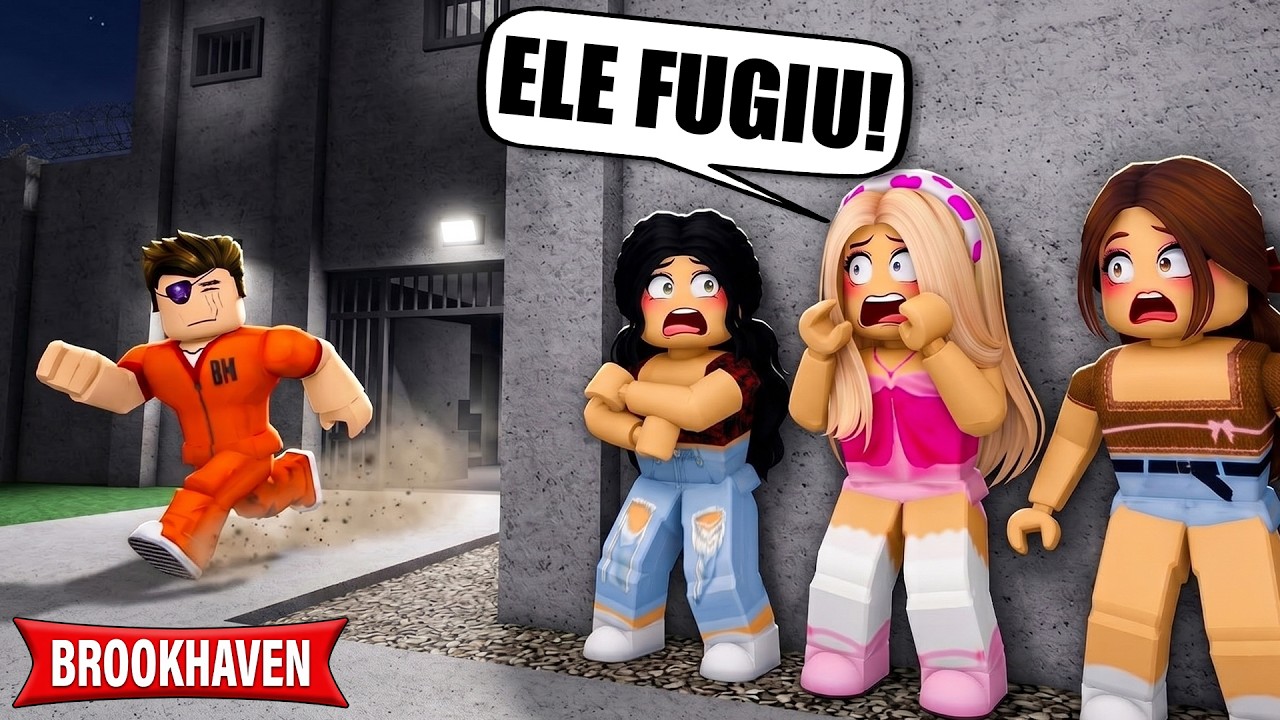 O VILÃO MAIS PERIGOSO FUGIU DA PRISÃO DE SEGURANÇA MÁXIMA! | Historinhas Brookhaven RP | Roblox