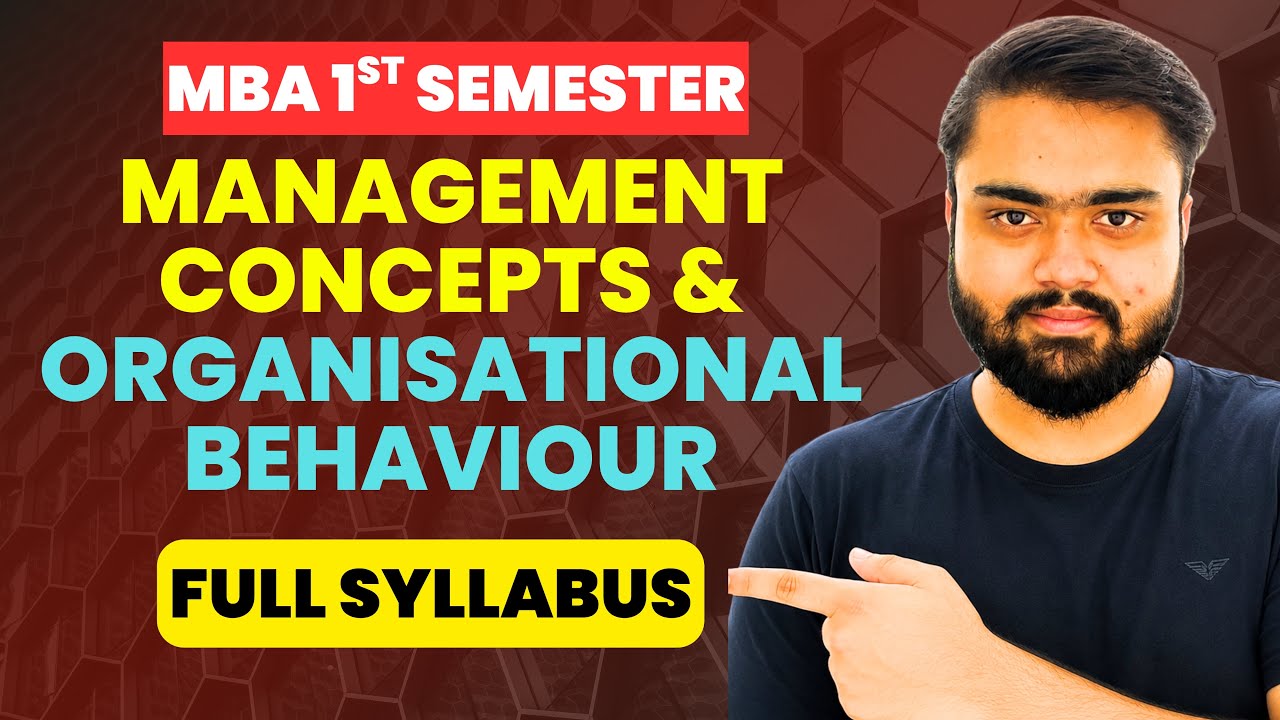 Management Concepts and Organisational Behaviour Syllabus 2026| MBA 1st Semester Syllabus| AKTU