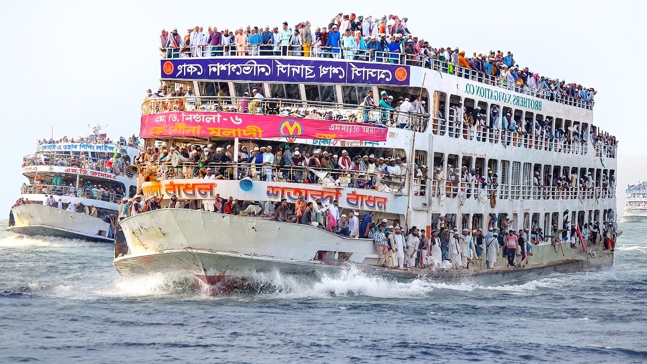 Riding The Craziest Ferry Boat of Bangladesh