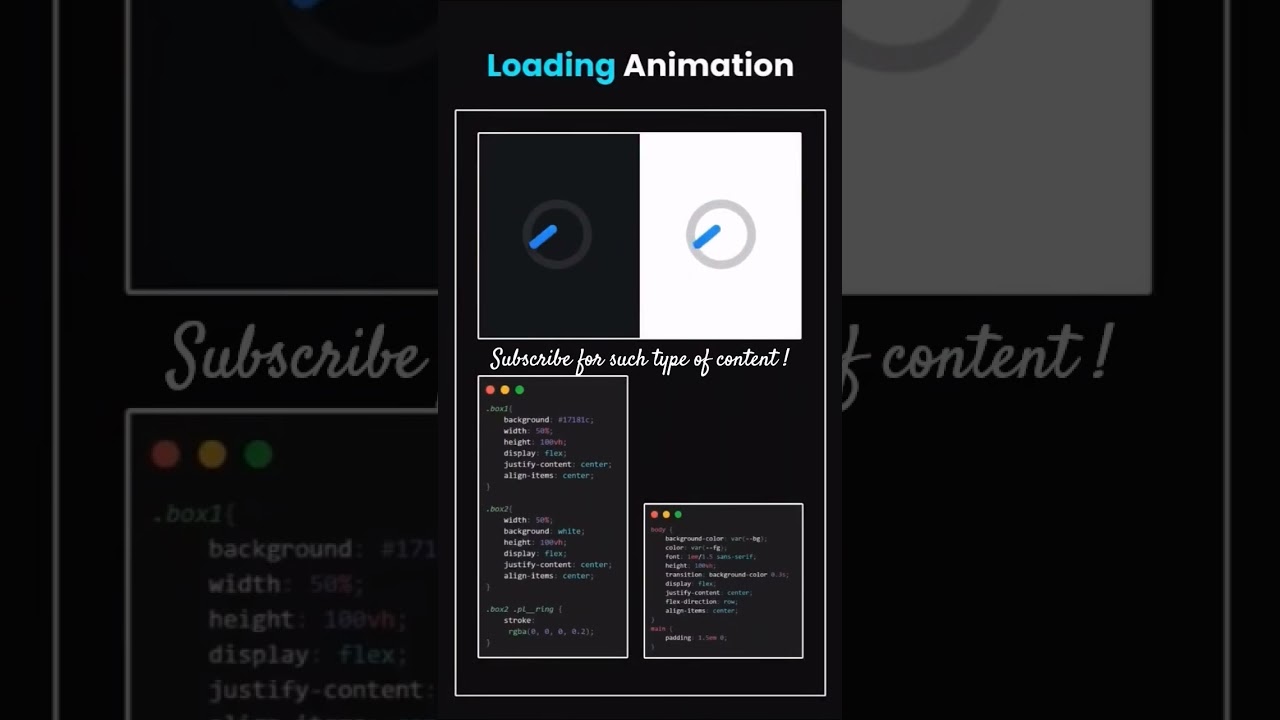 ⚡ CSS Loading Animation #CSS #Coding #WebDev #Frontend #Tech #Shorts