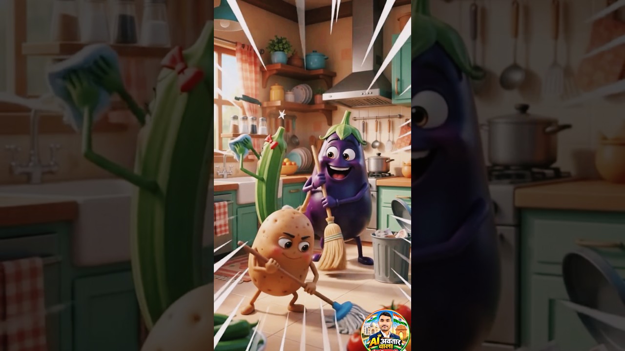 😂 दिवाली की सफाई में सब्जियों ने मचाया बवाल! 🤣🥔🍅 |#Shorts​#TrendingShorts​#ViralShorts​#ShortVideo​
