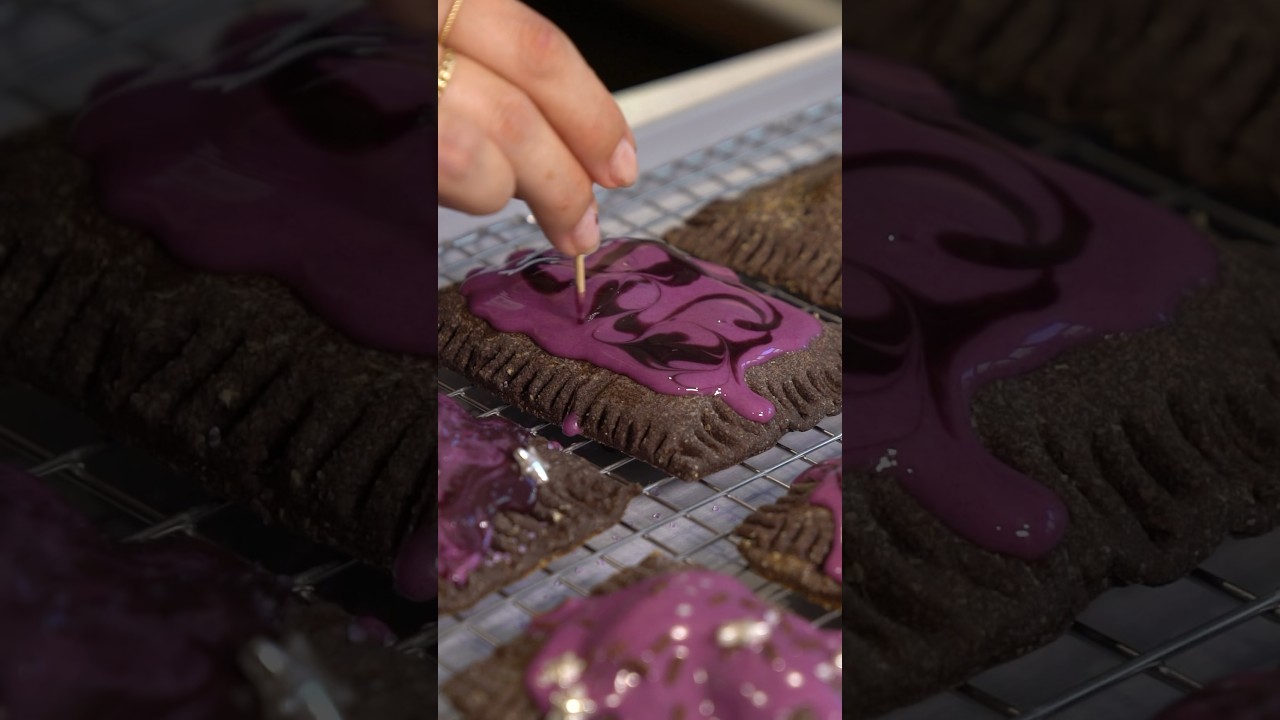 Minecraft Nether Portal ube Pop Tarts 🎃 #minecraft