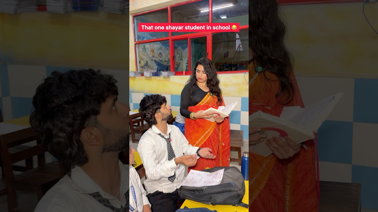 That one shayar student 😂 #comedy #funny #viral #trending #school #schoolvideo