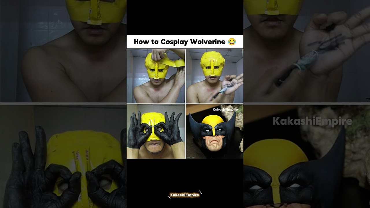 How to Cosplay Wolverine 😂 #wolverine #cosplay #funny #memes #shorts #trending