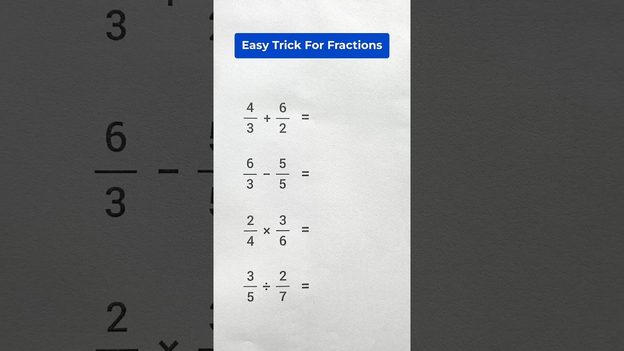 Amazing Fraction Trick #mathematics #fraction #maths #ytshorts #shorts #trendingshorts
