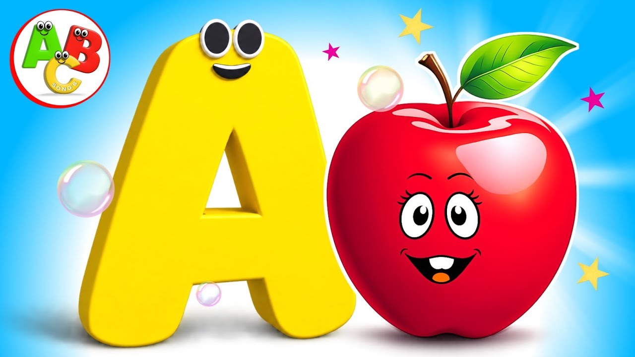 ABC Phonics Song for Kids | A is for Apple 🍎 | Learn ABC Alphabet A to Z | Nursery Rhymes Video