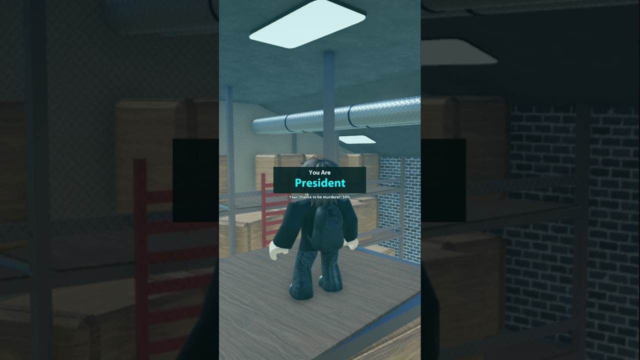 President role in Murder Mystery 2.. 👨🏻‍💼 #roblox #shorts #murdermystery2 #mm2roblox