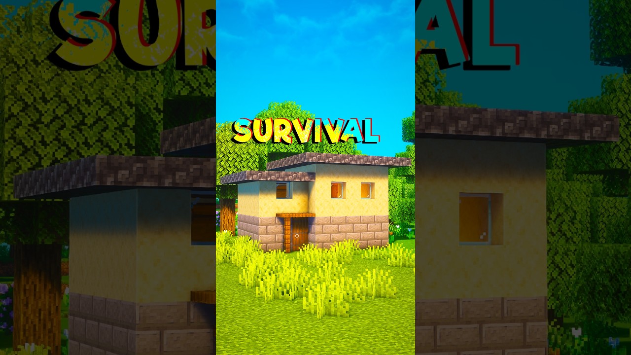 Minecraft Cozy Survival House....🤔 (Sh Boom) #minecraft #shorts