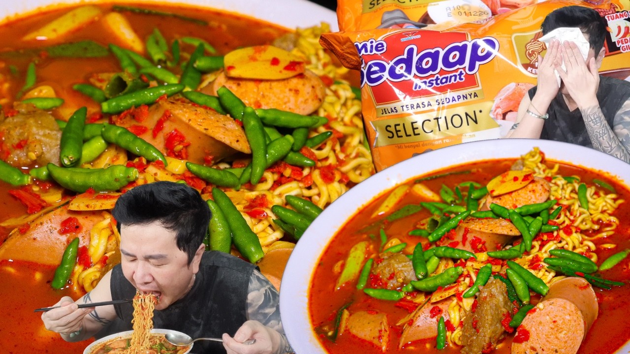 MIE SEDAP SPICY LAKSA BAKSO SOSIS KUAH NER4K4 !!