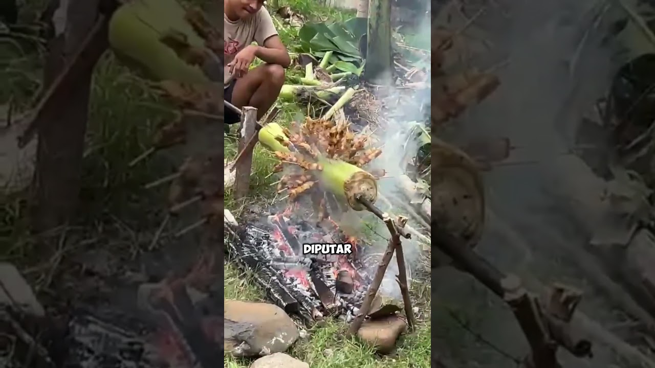 cara bakar sate agar tusuknya tidak gosong #unik
