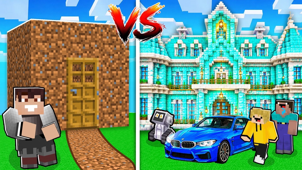 EWOLUCJA BIEDNEGO VS BOGATEGO DOMU w Minecraft