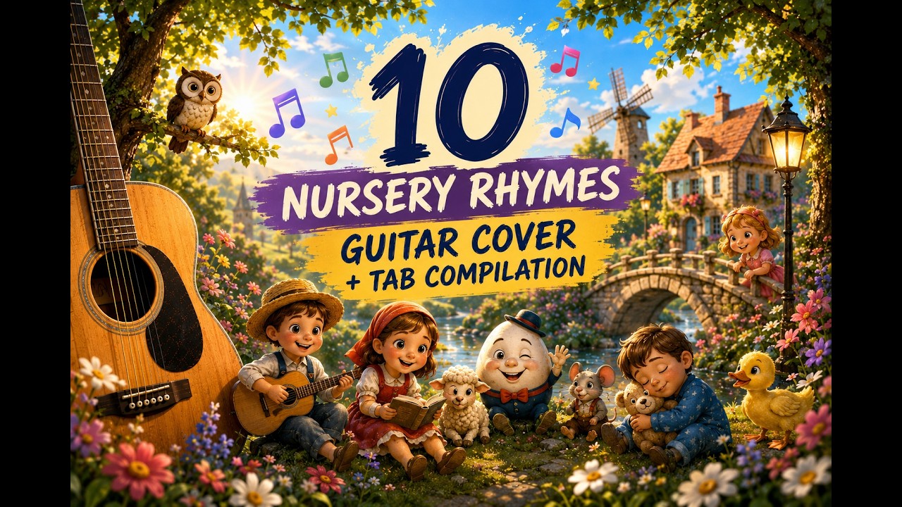 10 Nursery Rhymes | Guitar Cover + TAB Compilation