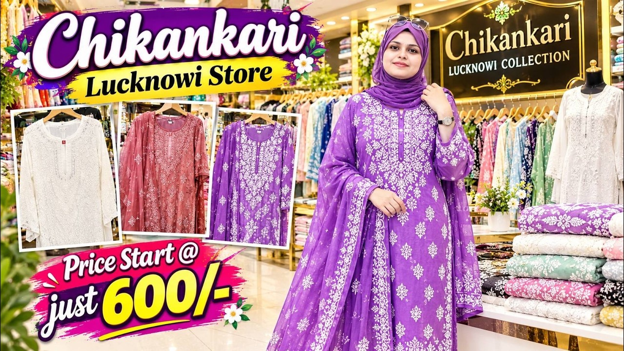 Premium Chikankari Suits at Wholesale Prices! Mira Road Market Tour 🛍️ Shafa collection @600/-