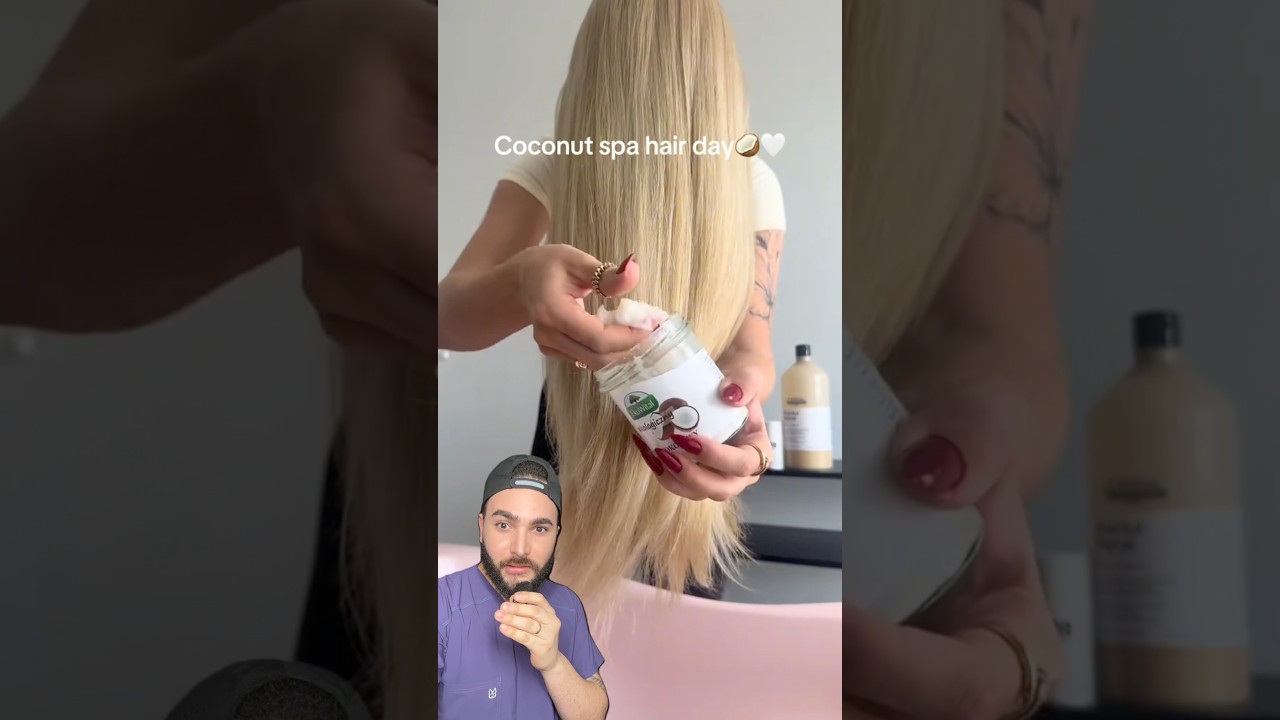 Rutina Capilar para cabello rubio con aceite de coco