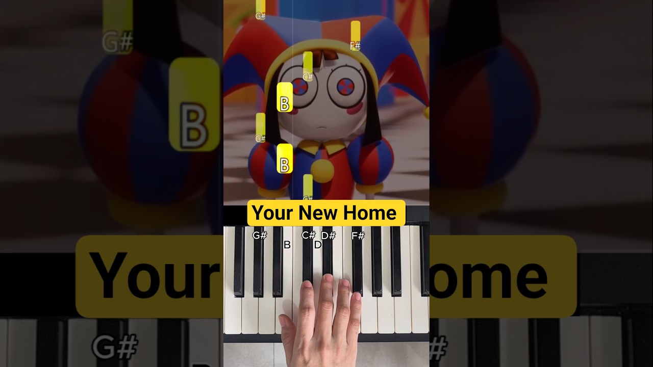 Your New Home - Easy Piano Tutorial (The Amazing Digital Circus) Letter Version 🎹🤡