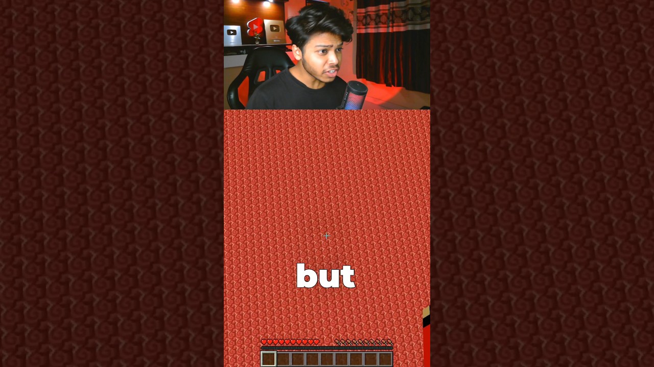 Minecraft But I Can't Touch The Color Red #minecraft #shorts #funny
