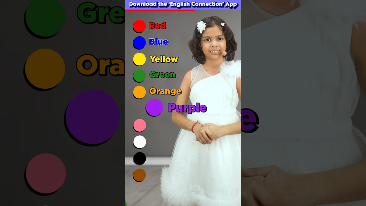 Color Names for Kids : Red, Yellow, Blue, Green, Pink & More 🔴 | Vidya Connection #shorts