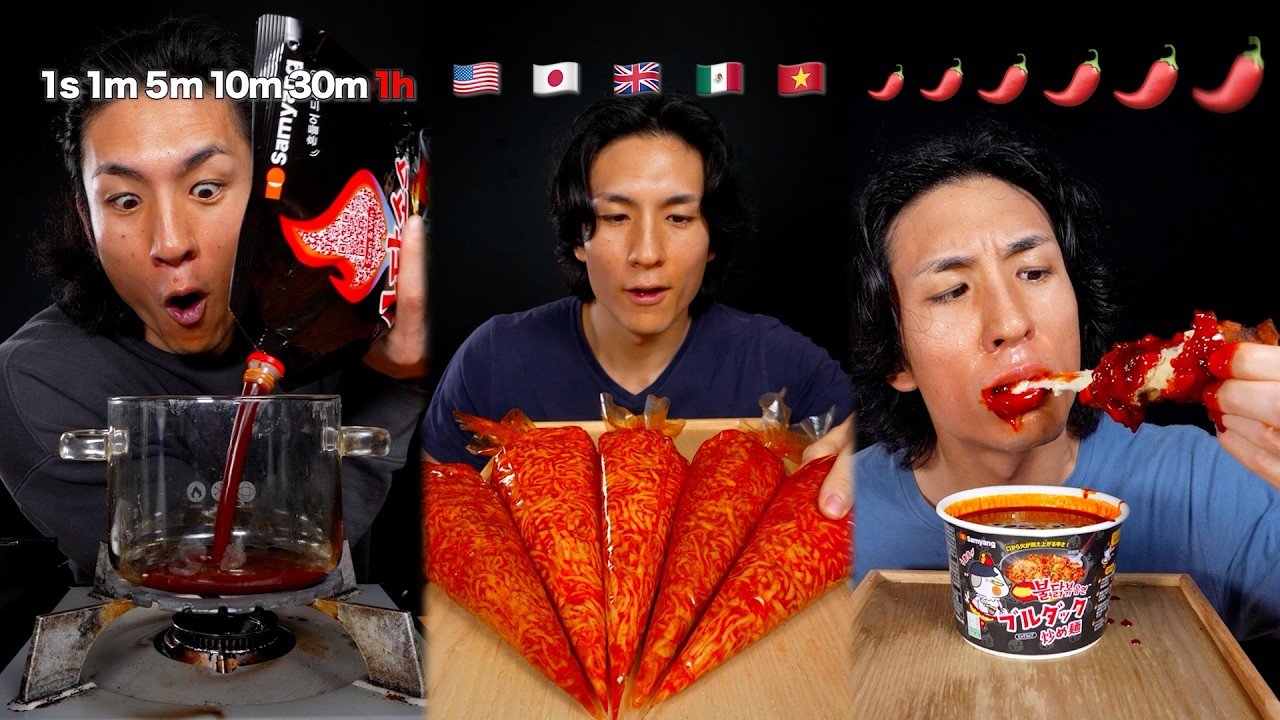 Best of Izu💪イズ ASMR [Spicy Food Comparison Short Video Compilation]