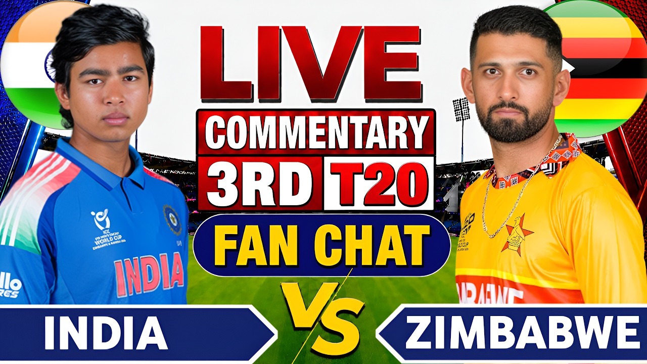 🔴Live India vs Zimbabwe 3rd T20 Match | Ind vs Zim Match Cricket Commentary | Ind vs Zim T20 Live