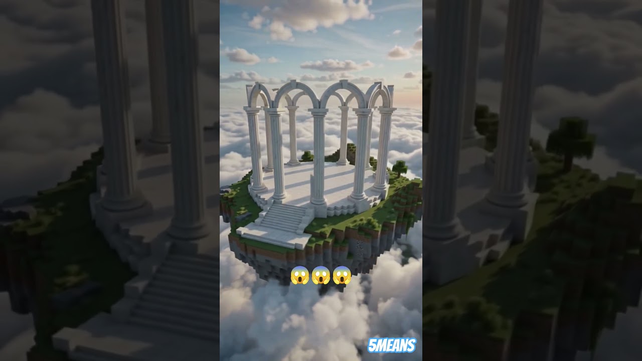 Minecraft Builds a Giant Floating Sky Temple in Seconds! ☁️🏛️ #minecraft