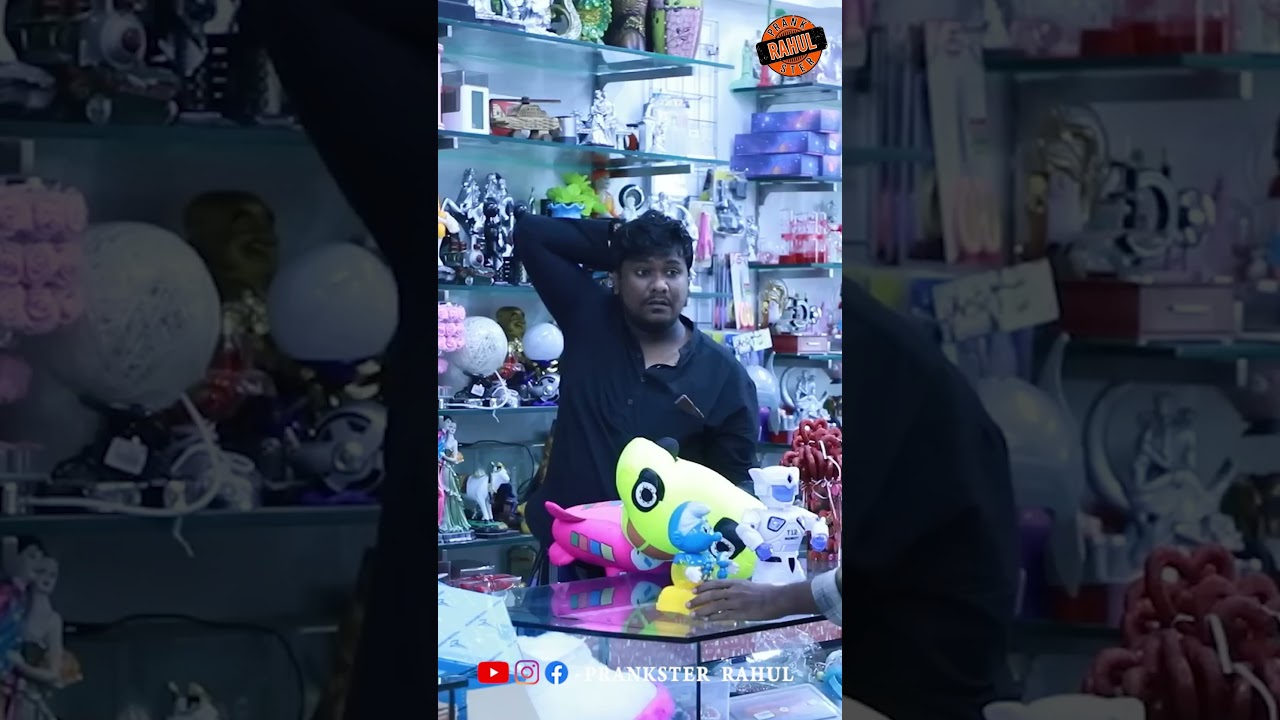 கைய வெச்சுட்டு சும்மா இருக்க மாட்டியா 🤣 #GiftShop #Gift #PranksterRahul #PrankVideos #PSR